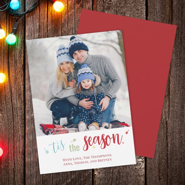 Cartes Pour Fêtes Annuelles Noël Vacances Simple C'est la saison mignonne (Créateur téléchargé)