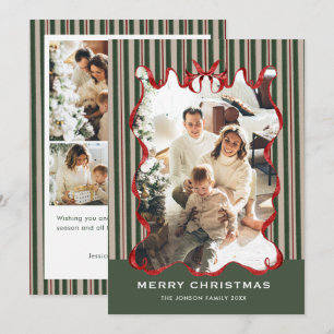 Cartes Pour Fêtes Annuelles Noël Velours Rouge Vintage Ruban Coquette 5 Photo