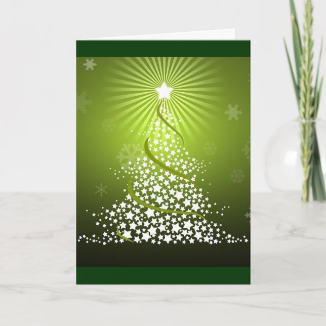 Cartes Pour Fêtes Annuelles Noël vert (Devant)