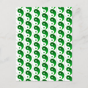 Cartes Pour Fêtes Annuelles Noël Vert Yin & Yang Motif