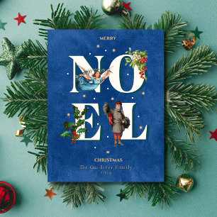 Cartes Pour Fêtes Annuelles NOEL Victorian Vintage Christmas Flat Holiday Card