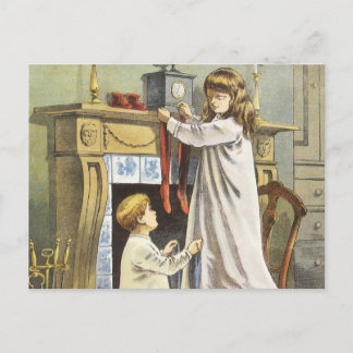 Cartes Pour Fêtes Annuelles Noël victorien, Bas de Noël pour enfants