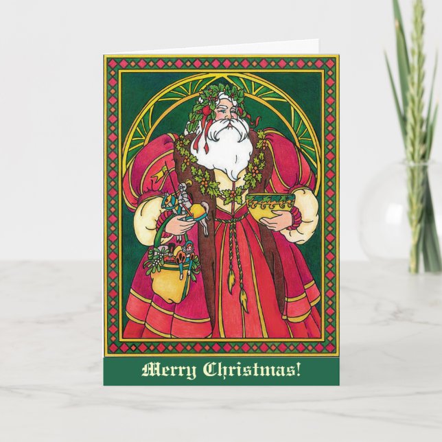 Cartes Pour Fêtes Annuelles Noël victorien de Saint Nicolas (Devant)