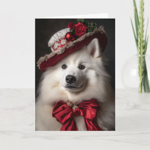 Cartes Pour Fêtes Annuelles Noël victorien Samoyed