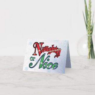 Cartes Pour Fêtes Annuelles Noël vilain ou Nice