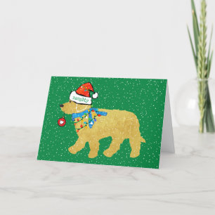 Cartes Pour Fêtes Annuelles Noël vilain personnalisé Goldendoodle