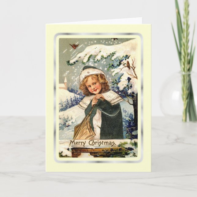 Cartes Pour Fêtes Annuelles Noël vintage (Devant)