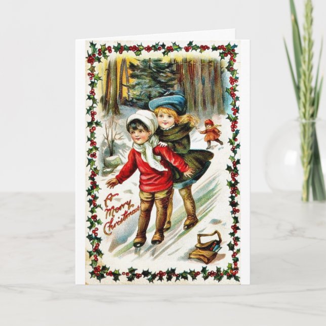 Cartes Pour Fêtes Annuelles Noël vintage (Devant)