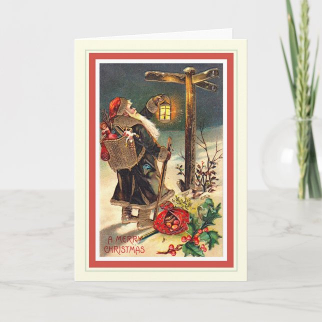 Cartes Pour Fêtes Annuelles Noël vintage (Devant)