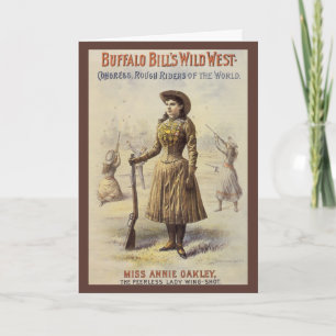 Cartes Pour Fêtes Annuelles Noël Vintage, Annie Oakley Cowgirl