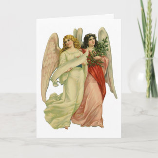 Cartes Pour Fêtes Annuelles Noël Vintage, Antique Victorian Angel Die Cut