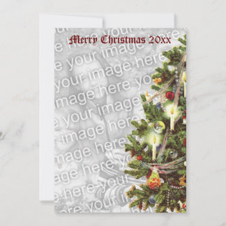 Cartes Pour Fêtes Annuelles Noël vintage, arbre victorien décoré