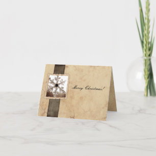 Cartes Pour Fêtes Annuelles Noël vintage aux flocs à neige