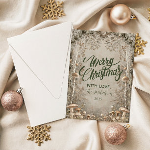 Cartes Pour Fêtes Annuelles Noël Vintage Bois de Winter