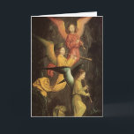 Cartes Pour Fêtes Annuelles Noël vintage, Choeur des anges de Marmion<br><div class="desc">Facile de customiser la carte de Noël, il suffit d'ajouter vos noms! A Choir of Angels (1459) de Simon Marmion (1425-1489) est une peinture religieuse vintage de l'époque de la Renaissance. Trois magnifiques musiciens anges jouant de la musique sur leurs instruments de musique (flûtes) en volant. Design festif à utiliser...</div>