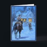 Cartes Pour Fêtes Annuelles Noël vintage de cowboy<br><div class="desc">Conception vintage de Noël de cowboy.</div>