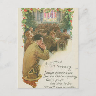 Cartes Pour Fêtes Annuelles Noël vintage de guerre mondiale