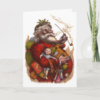 Cartes Pour Fêtes Annuelles Noël Vintage, Jouets de tuyaux du Père Noël victor