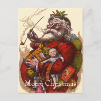 Cartes Pour Fêtes Annuelles Noël Vintage, Jouets de tuyaux du Père Noël victor