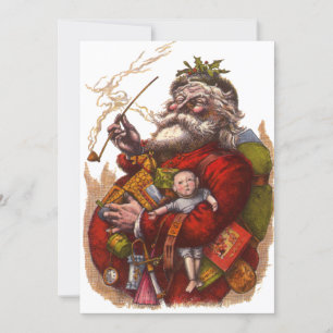 Cartes Pour Fêtes Annuelles Noël Vintage, Jouets de tuyaux du Père Noël victor