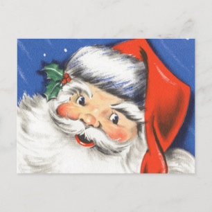 Cartes Pour Fêtes Annuelles Noël vintage, joyeux Père Noël avec de la musique