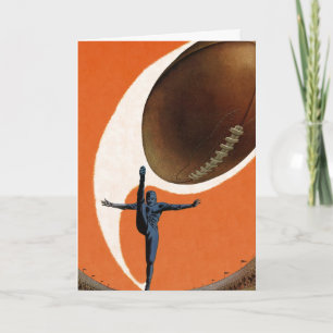 Cartes Pour Fêtes Annuelles Noël Vintage, Kicker Football Sport Rétro