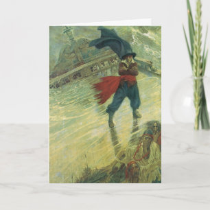 Cartes Pour Fêtes Annuelles Noël Vintage, Le bateau pirate du Hollandais Volan