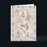 Cartes Pour Fêtes Annuelles Noël vintage - les anges apportent la joie au bébé<br><div class="desc">Une image de carte de Noël de cru comporte de belles couleurs en pastel amorties avec le mot "joie" dans de grandes lettres blanches. Le bébé Jésus se situe dans sa huche au centre de la carte tandis que les anges minuscules et les oiseaux volent autour de lui, les fleurs...</div>