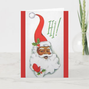 Cartes Pour Fêtes Annuelles Noël vintage - Père Noël indique salut ! ,