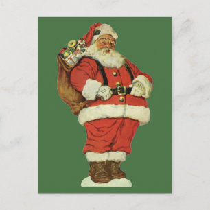 Cartes Pour Fêtes Annuelles Noël vintage, Père Noël victorien avec jouets