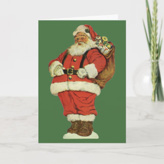 Cartes Pour Fêtes Annuelles Noël vintage, Père Noël victorien avec jouets