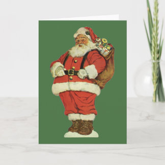Cartes Pour Fêtes Annuelles Noël vintage, Père Noël victorien avec jouets