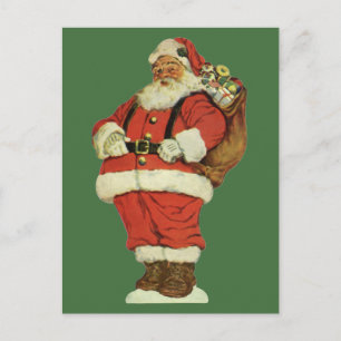 Cartes Pour Fêtes Annuelles Noël vintage, Père Noël victorien avec jouets