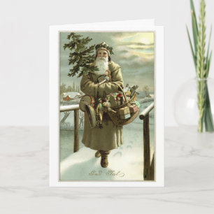 Cartes Pour Fêtes Annuelles Noël vintage, Père Noël victorien Dieu Jul