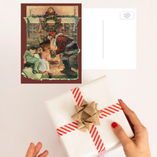 Cartes Pour Fêtes Annuelles Noël vintage, Père Noël victorien Enfants
