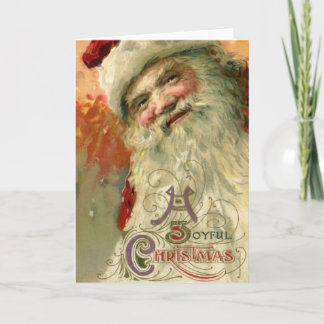 Cartes Pour Fêtes Annuelles Noël Vintage, Portrait victorien du Père Noël
