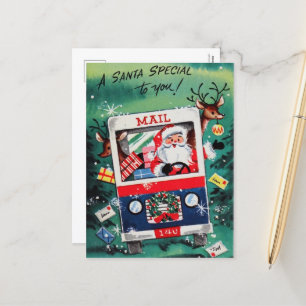 Cartes Pour Fêtes Annuelles Noël vintage rétro Père Noël