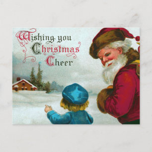 Cartes Pour Fêtes Annuelles Noël Vintage "The Way Home"
