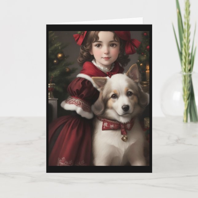 Cartes Pour Fêtes Annuelles Noël Vintage victorien (Devant)