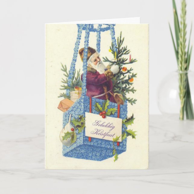 Cartes Pour Fêtes Annuelles Noël Vintage victorien (Devant)