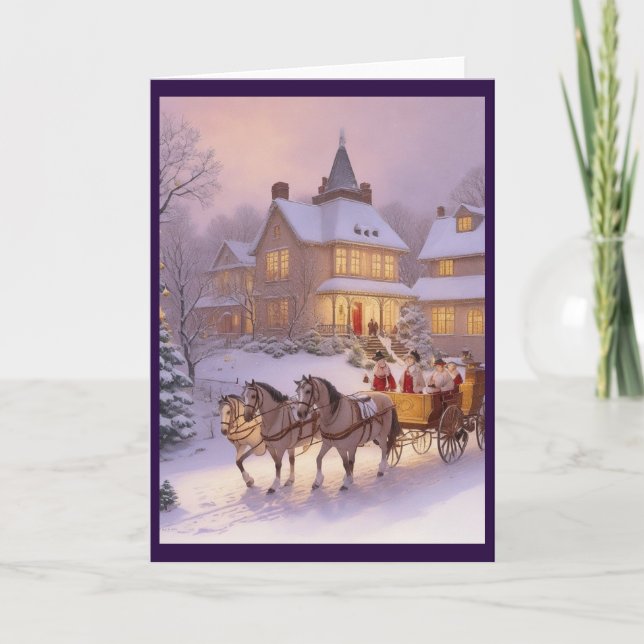 Cartes Pour Fêtes Annuelles Noël Vintage victorien (Devant)
