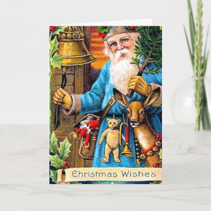 Cartes Pour Fêtes Annuelles Noël vintage Vieux Monde Père Noël