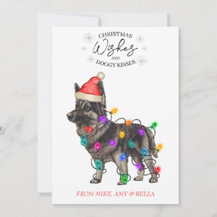 Cartes Pour Fêtes Annuelles Noël Voeux Chien Chiot Baisers Joli Animal Personn