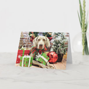 Cartes Pour Fêtes Annuelles Noël - Weimaraner - Lucy