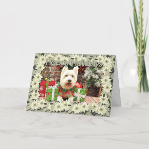 Cartes Pour Fêtes Annuelles Noël - Westie - Lucky