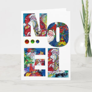 CARTES POUR FÊTES ANNUELLES NOEL /XMAS PARTY, PÈRE NOËL AVEC ARBRE DE NOËL