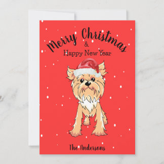 Cartes Pour Fêtes Annuelles Noël Yorkie