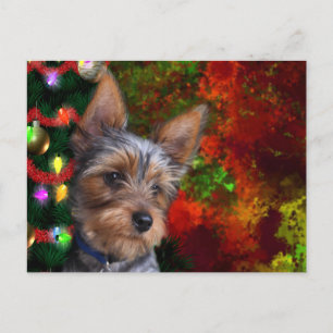 Cartes Pour Fêtes Annuelles Noël Yorkie