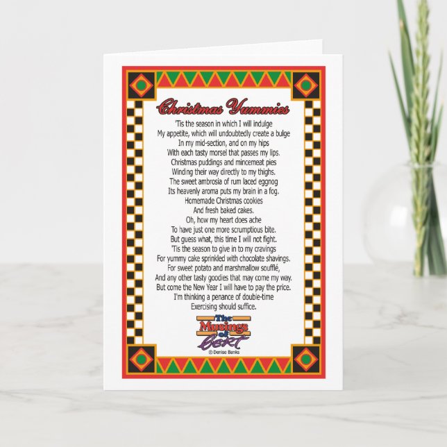 Cartes Pour Fêtes Annuelles Noël Yummies (Devant)