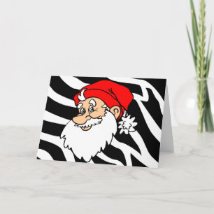 Cartes Pour Fêtes Annuelles Noël Zebra Père Noël